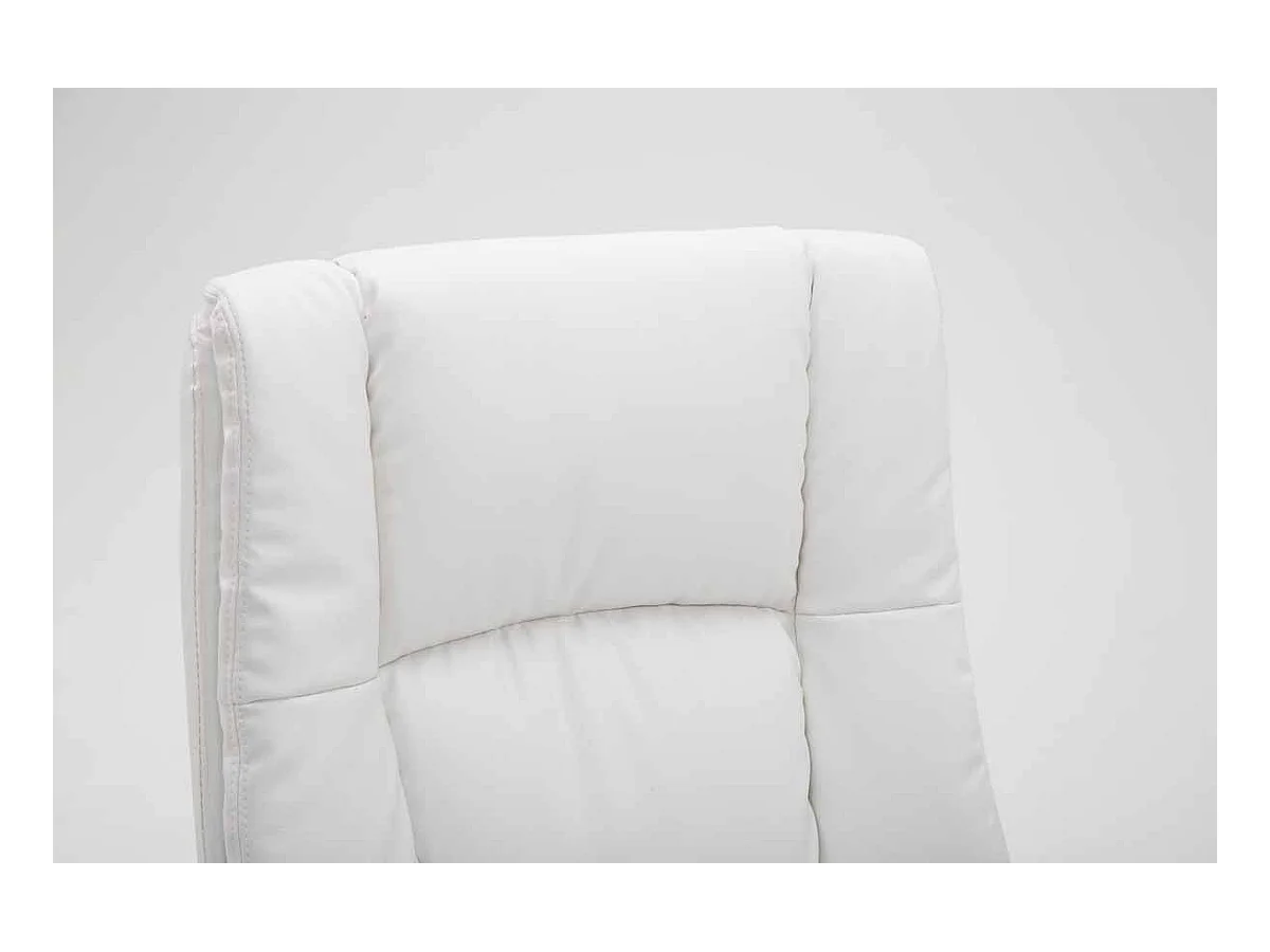 Fauteuil de bureau XL PVC blanche 66 x 70 x 106 cm 10_0002717