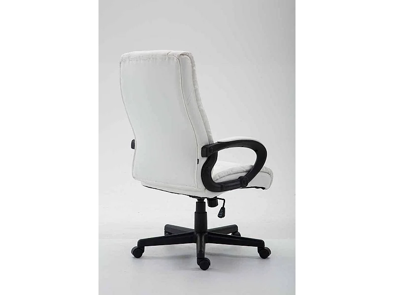 Fauteuil de bureau XL PVC blanche 66 x 70 x 106 cm 10_0002717