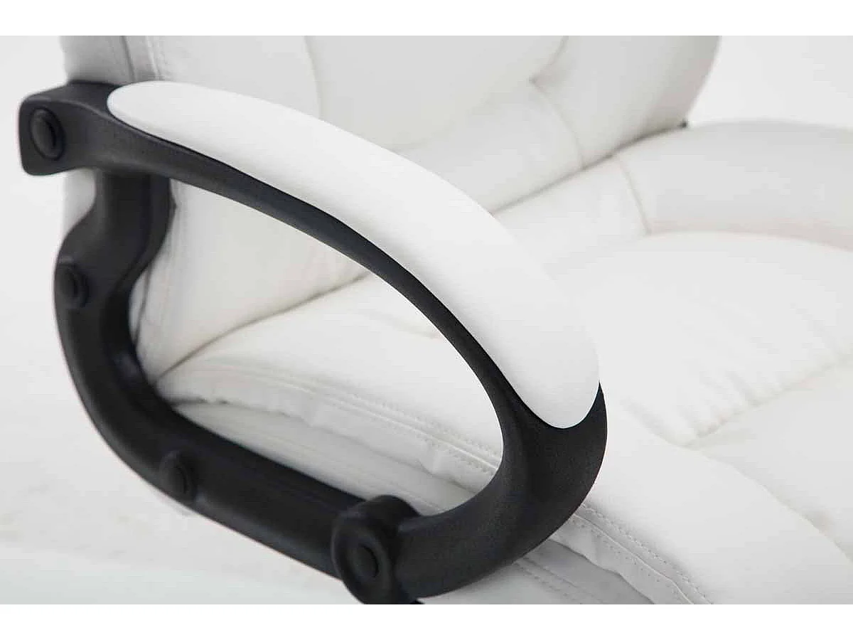 Fauteuil de bureau XL PVC blanche 66 x 70 x 106 cm 10_0002717