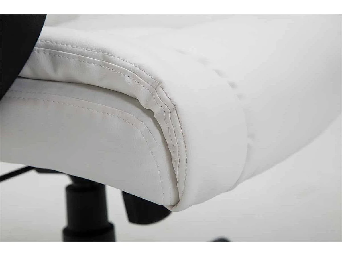 Fauteuil de bureau XL PVC blanche 66 x 70 x 106 cm 10_0002717