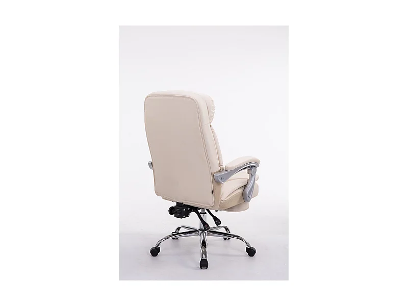Fauteuil de bureau sur PVC crème 67 x 67 x 112 cm 10_0002777