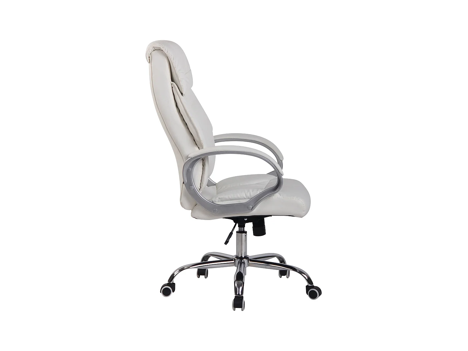 Fauteuil de bureau rembourrage PVC blanche 64 x 65 x 118 cm 10_0002677