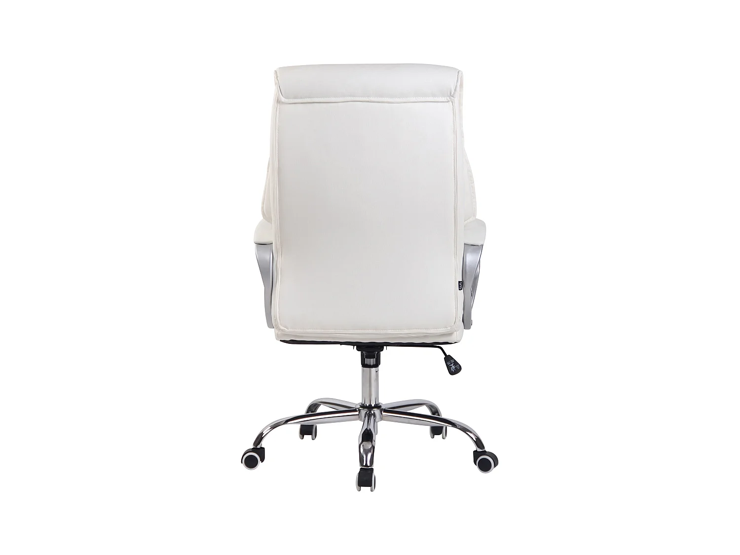 Fauteuil de bureau rembourrage PVC blanche 64 x 65 x 118 cm 10_0002677