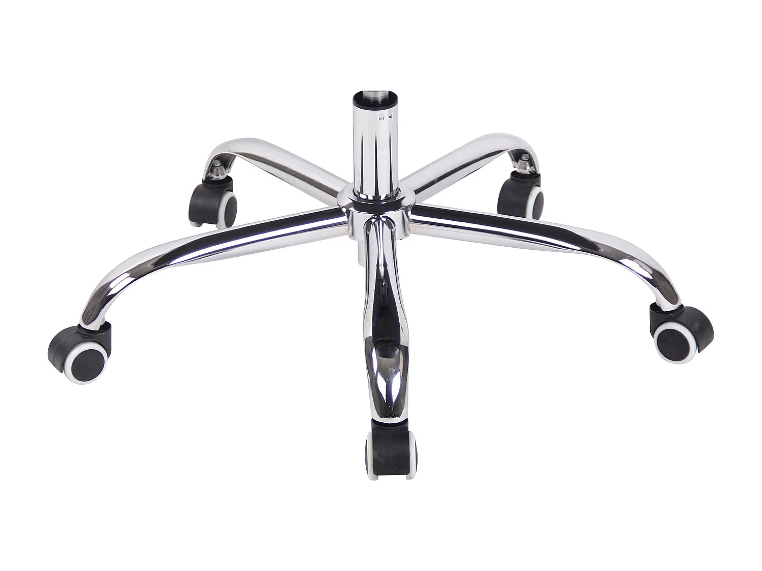 Fauteuil de bureau rembourrage PVC blanche 64 x 65 x 118 cm 10_0002677