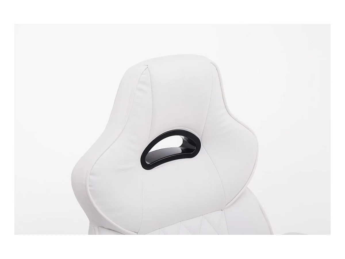 Fauteuil de bureau sur PVC blanche 66 x 72 x 114 cm 10_0002423