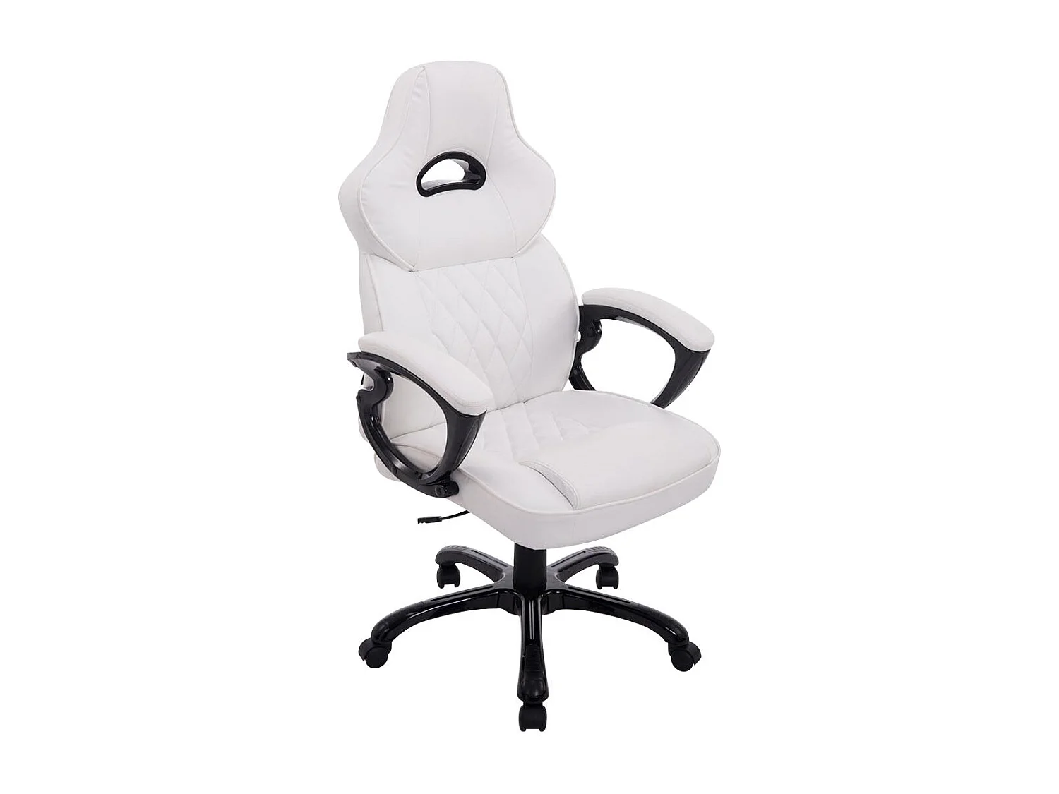 Fauteuil de bureau sur PVC blanche 66 x 72 x 114 cm 10_0002423