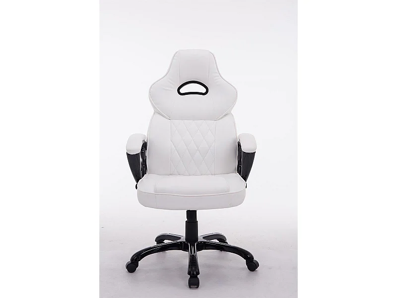 Fauteuil de bureau sur PVC blanche 66 x 72 x 114 cm 10_0002423