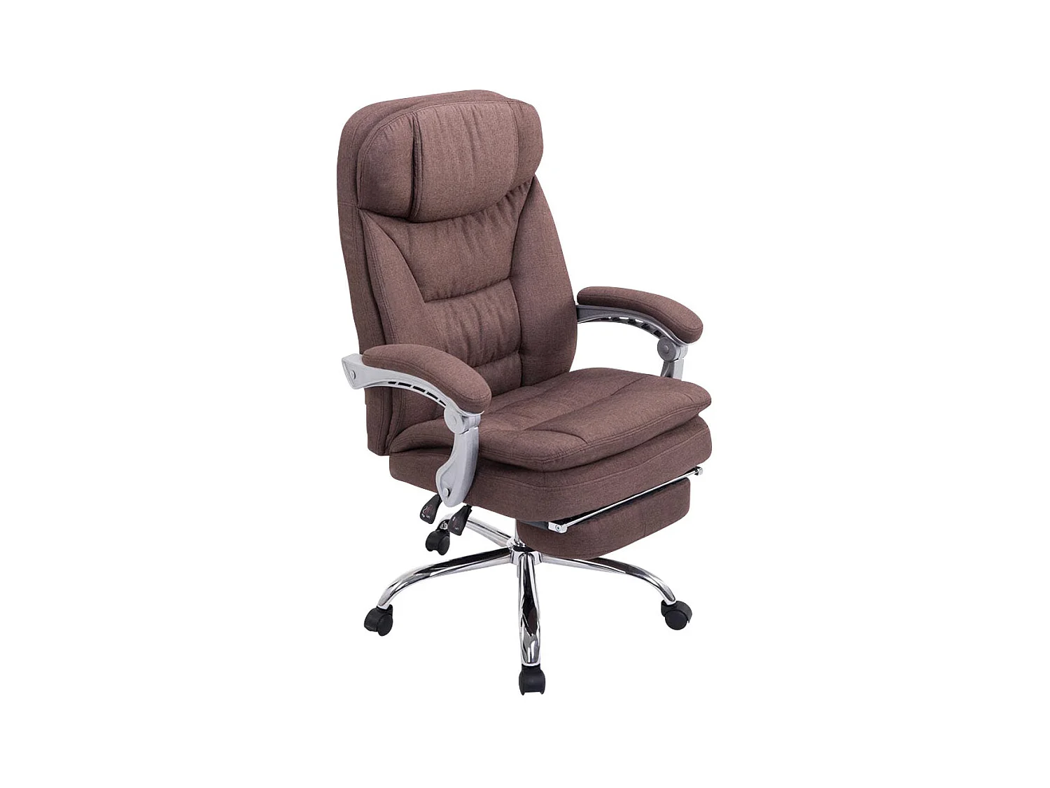 Fauteuil de bureau sur tissu marron 67 x 67 x 112 cm 10_0002780