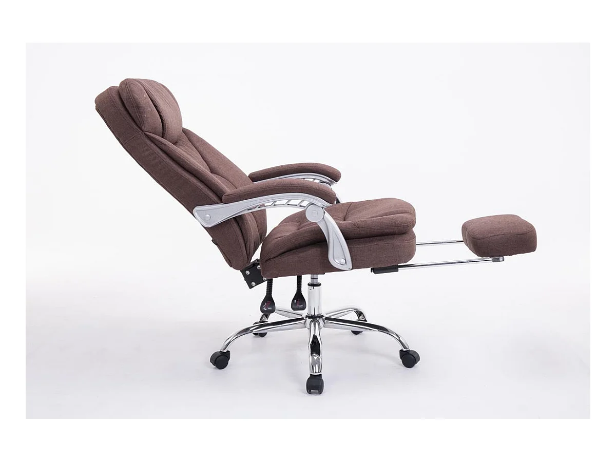 Fauteuil de bureau sur tissu marron 67 x 67 x 112 cm 10_0002780