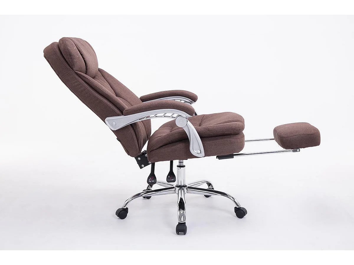 Fauteuil de bureau sur tissu marron 67 x 67 x 112 cm 10_0002780