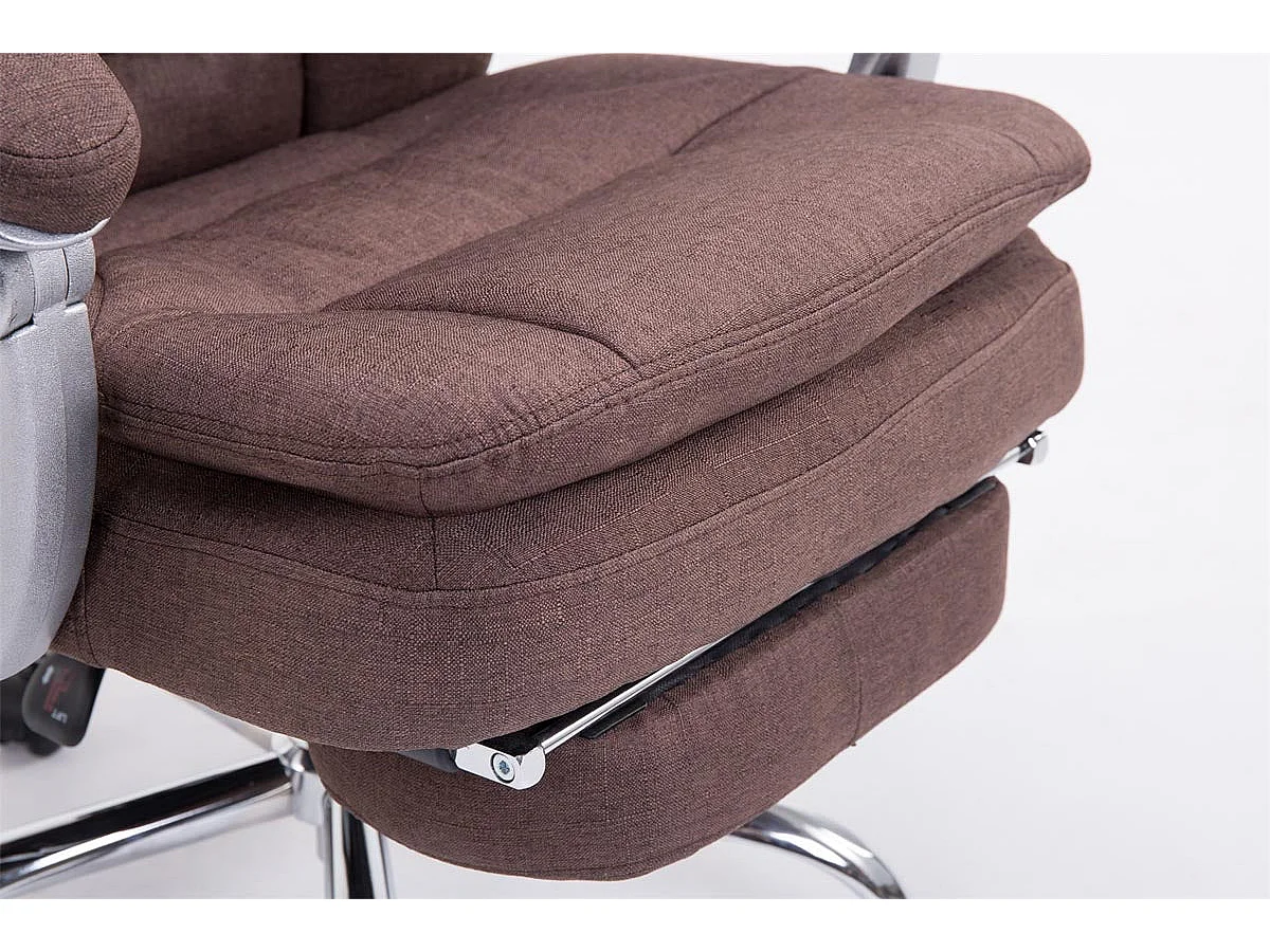 Fauteuil de bureau sur tissu marron 67 x 67 x 112 cm 10_0002780