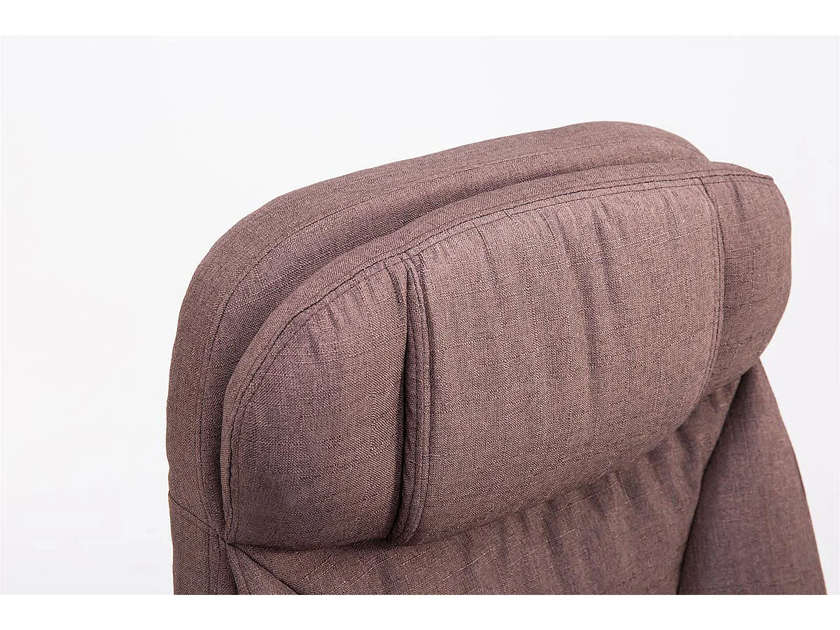 Fauteuil de bureau sur tissu marron 67 x 67 x 112 cm 10_0002780