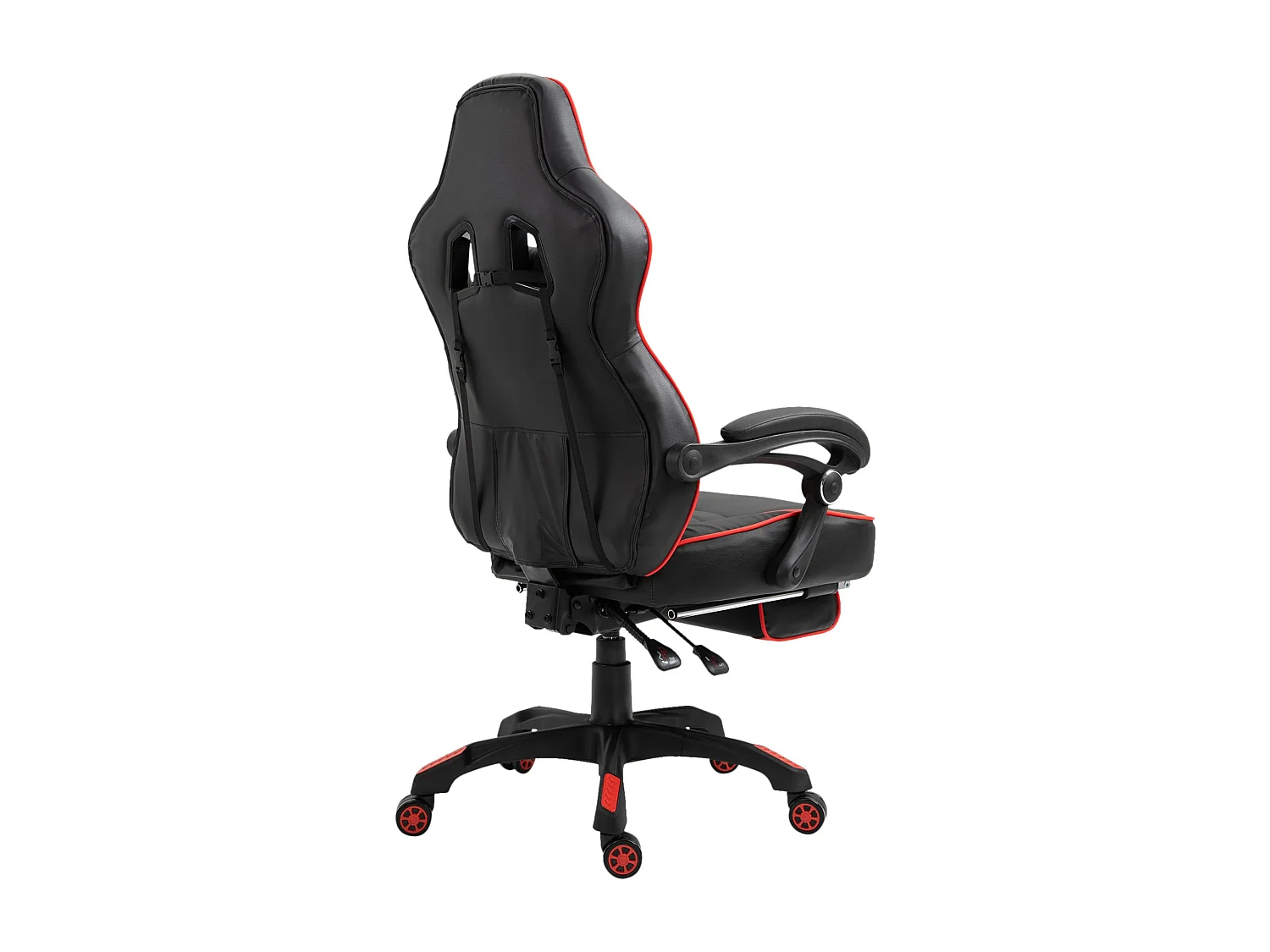 Fauteuil de bureau chaise PVC noire 67 x 69 x 120 cm 10_0002669