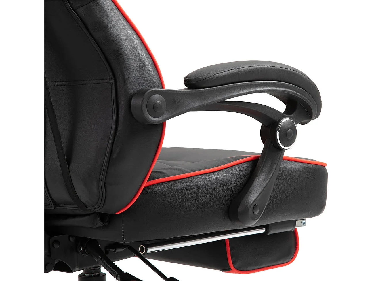 Fauteuil de bureau chaise PVC noire 67 x 69 x 120 cm 10_0002669