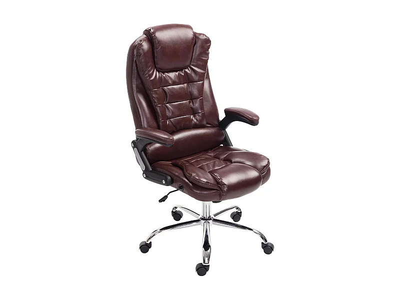 Fauteuil de bureau sur métal bordeaux 69.5 x 78 x 113 cm 10_0002660