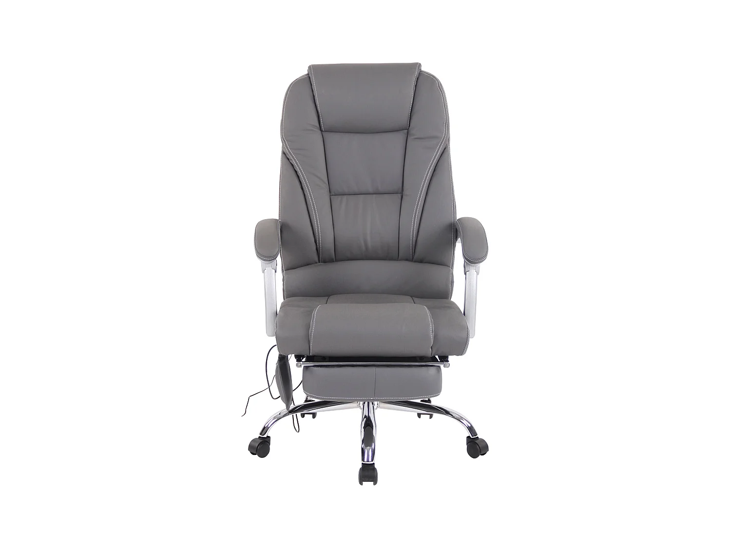 Fauteuil de bureau avec cuir grise 69 x 64 x 118 cm 10_0002574