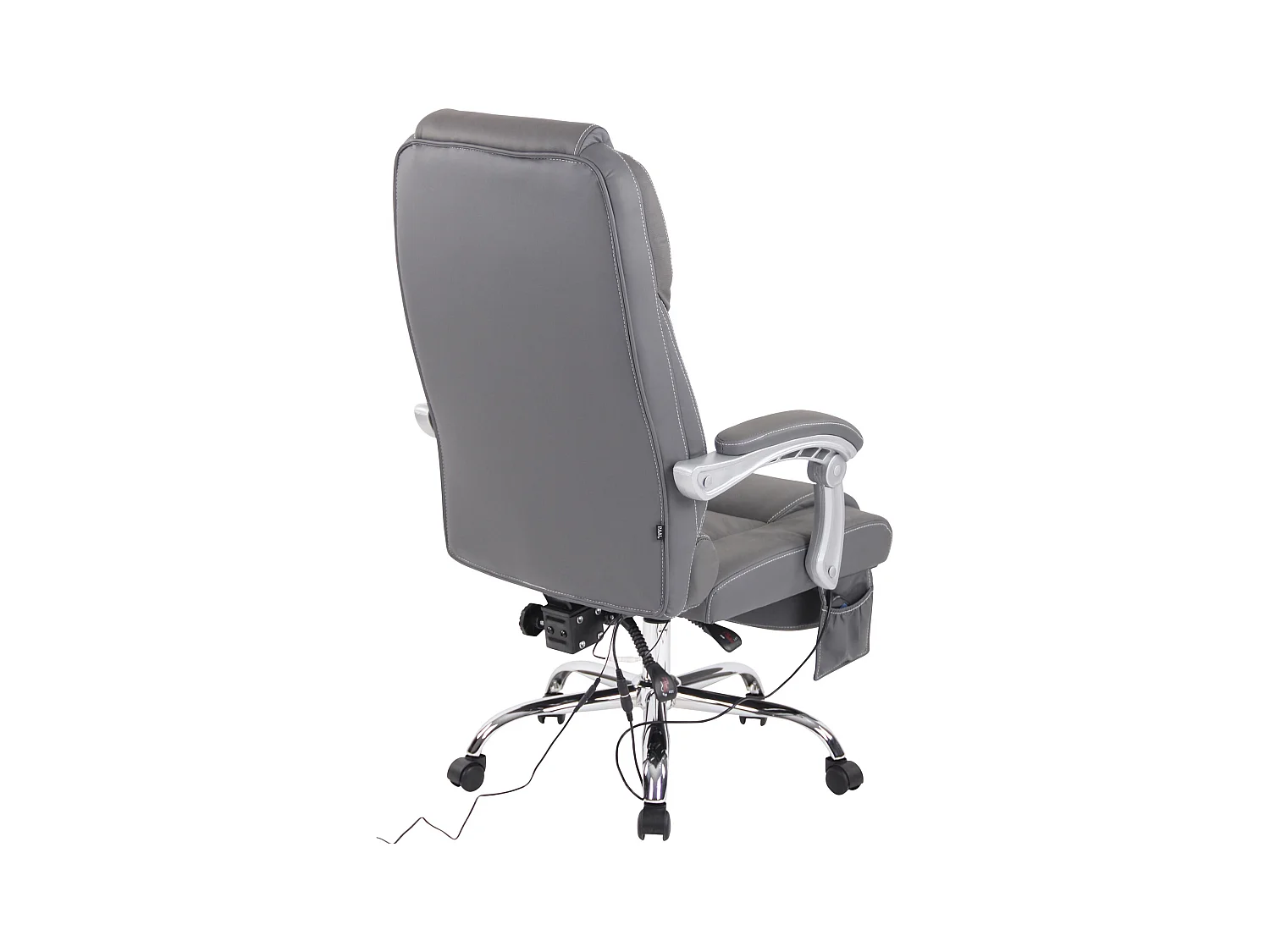 Fauteuil de bureau avec cuir grise 69 x 64 x 118 cm 10_0002574