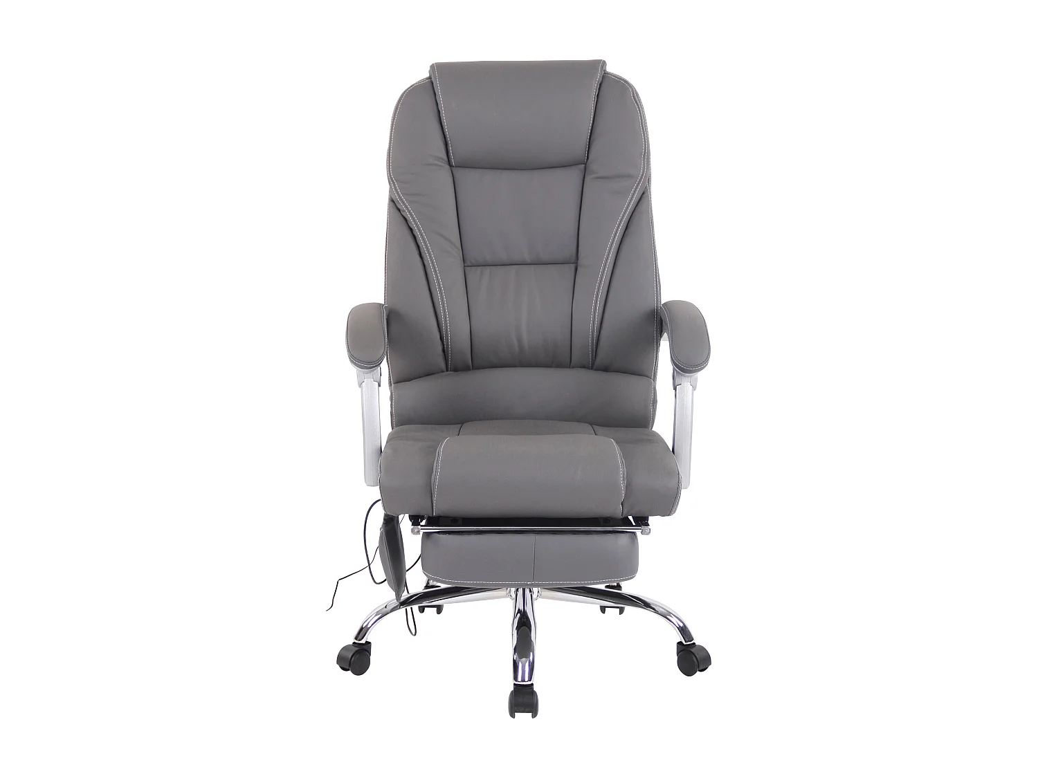 Fauteuil de bureau avec cuir grise 69 x 64 x 118 cm 10_0002574