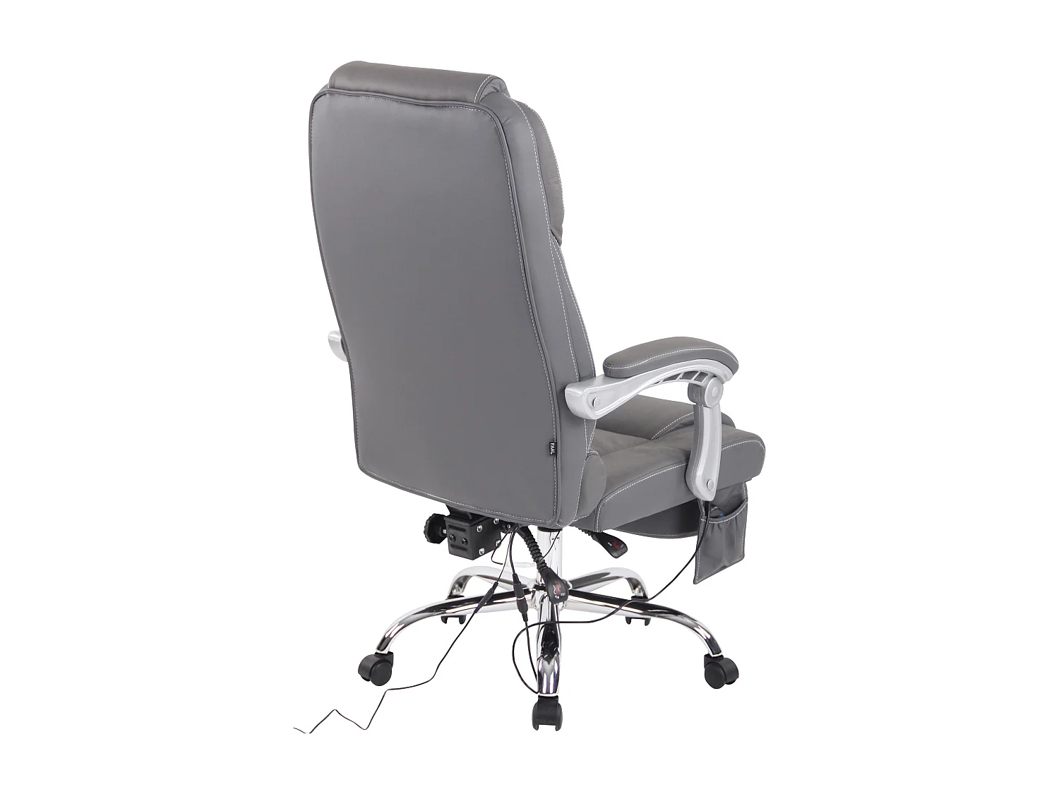 Fauteuil de bureau avec cuir grise 69 x 64 x 118 cm 10_0002574