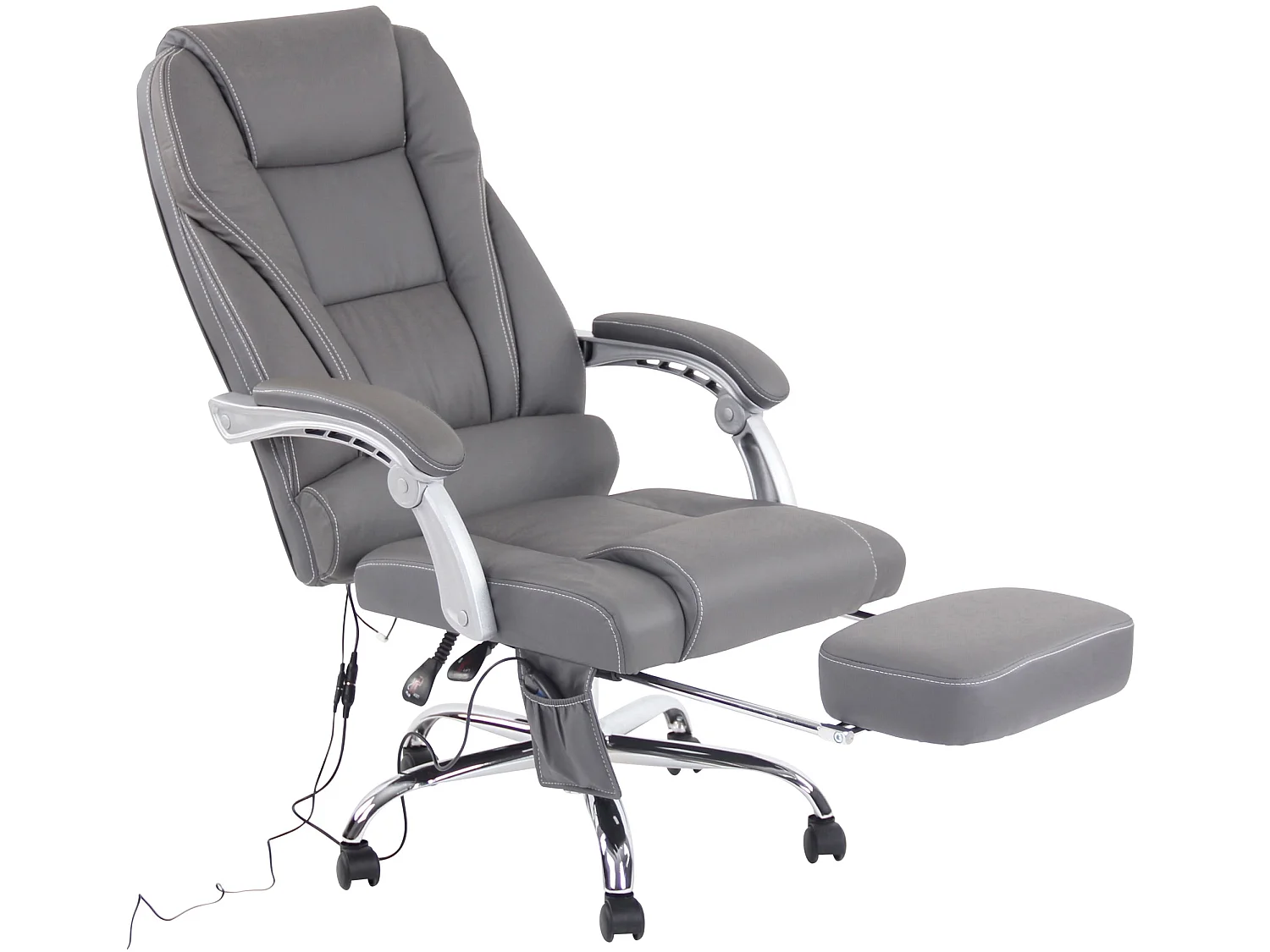 Fauteuil de bureau avec cuir grise 69 x 64 x 118 cm 10_0002574