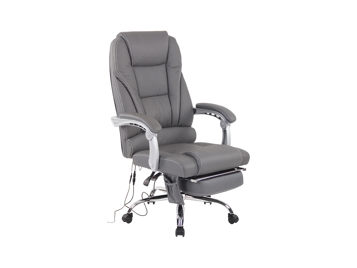 Fauteuil de bureau avec cuir grise 69 x 64 x 118 cm 10_0002574