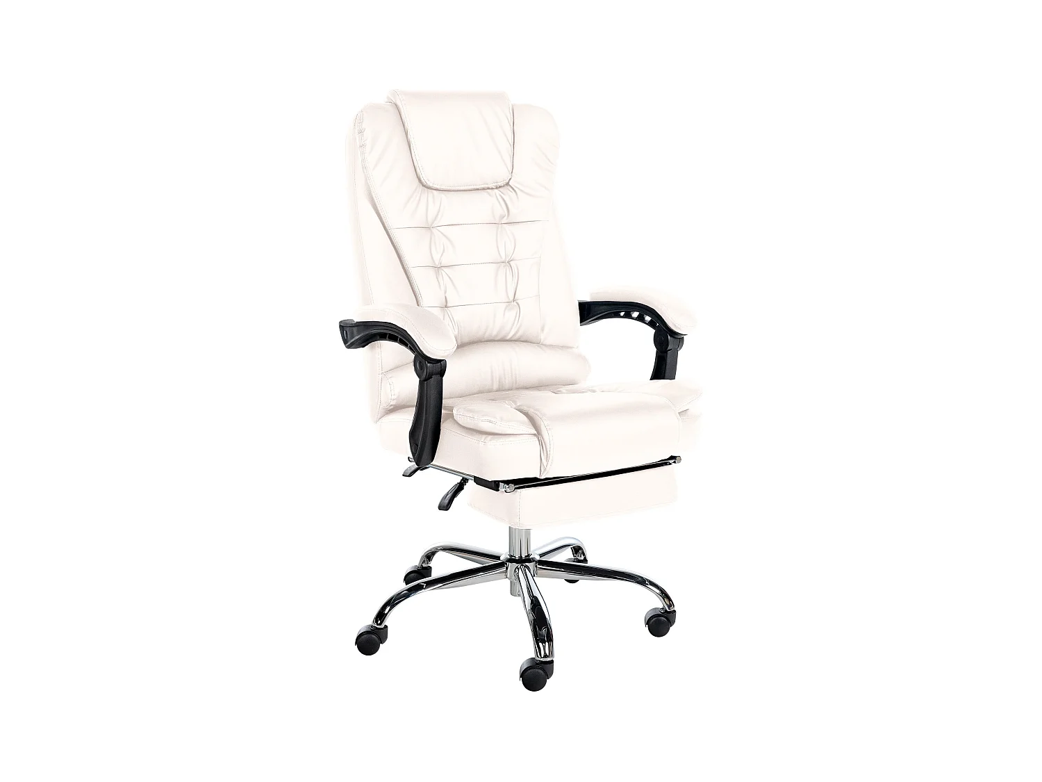 Fauteuil de bureau ergonomique métal blanche 67 x 68 x 115 cm 10_0002569