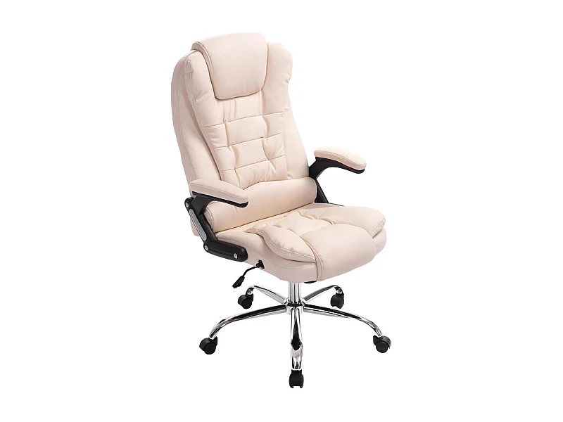 Fauteuil de bureau sur métal crème 69.5 x 78 x 113 cm 10_0002657