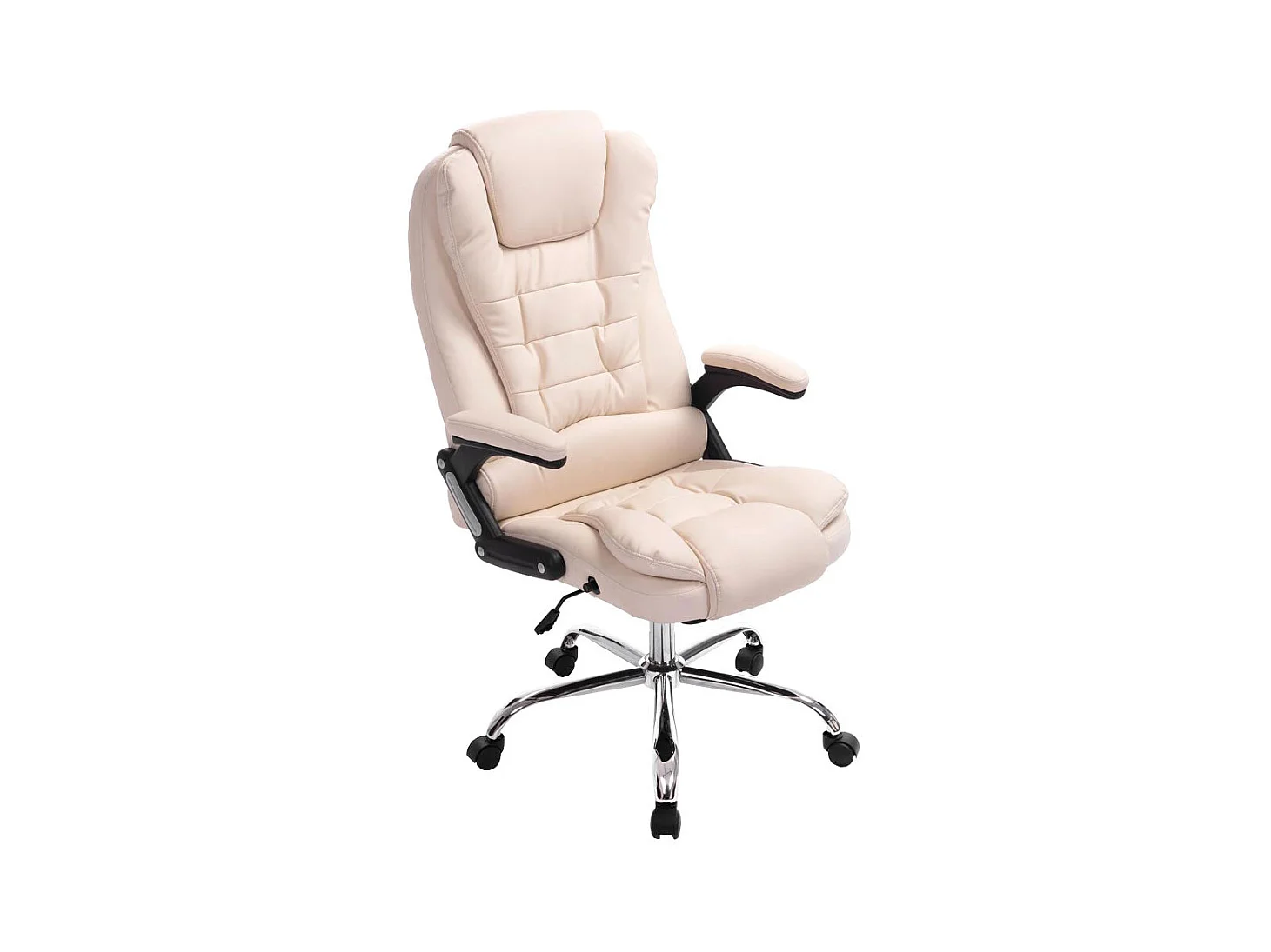 Fauteuil de bureau sur métal crème 69.5 x 78 x 113 cm 10_0002657