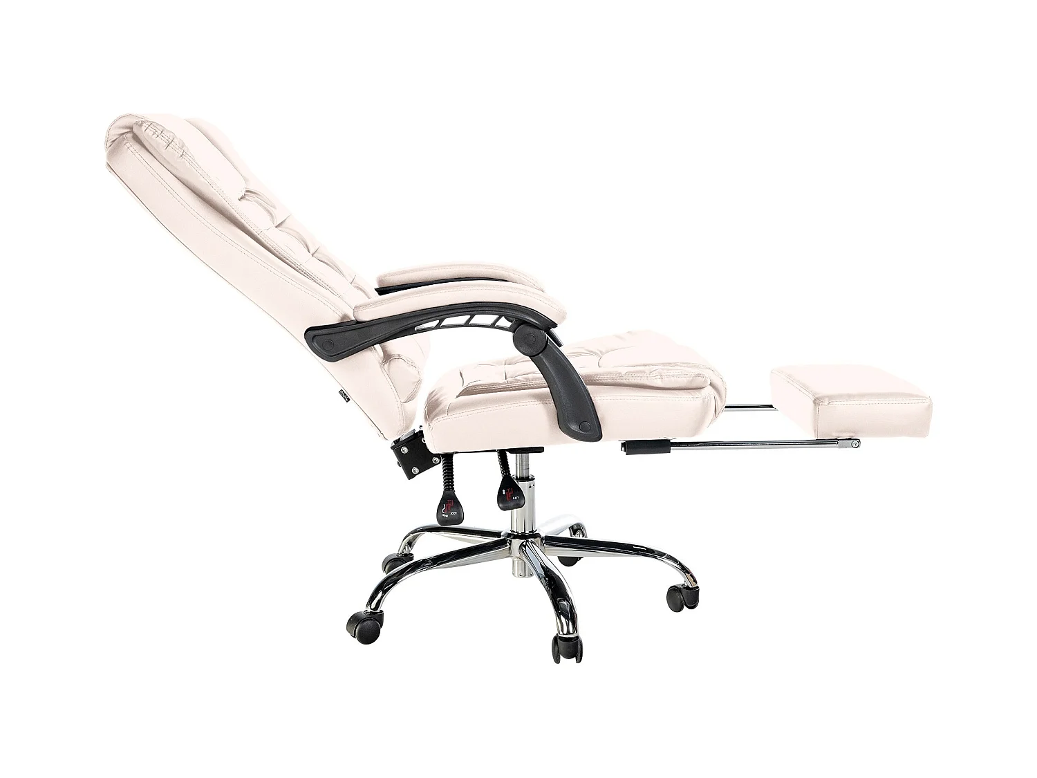 Fauteuil de bureau ergonomique métal crème 67 x 68 x 115 cm 10_0002566