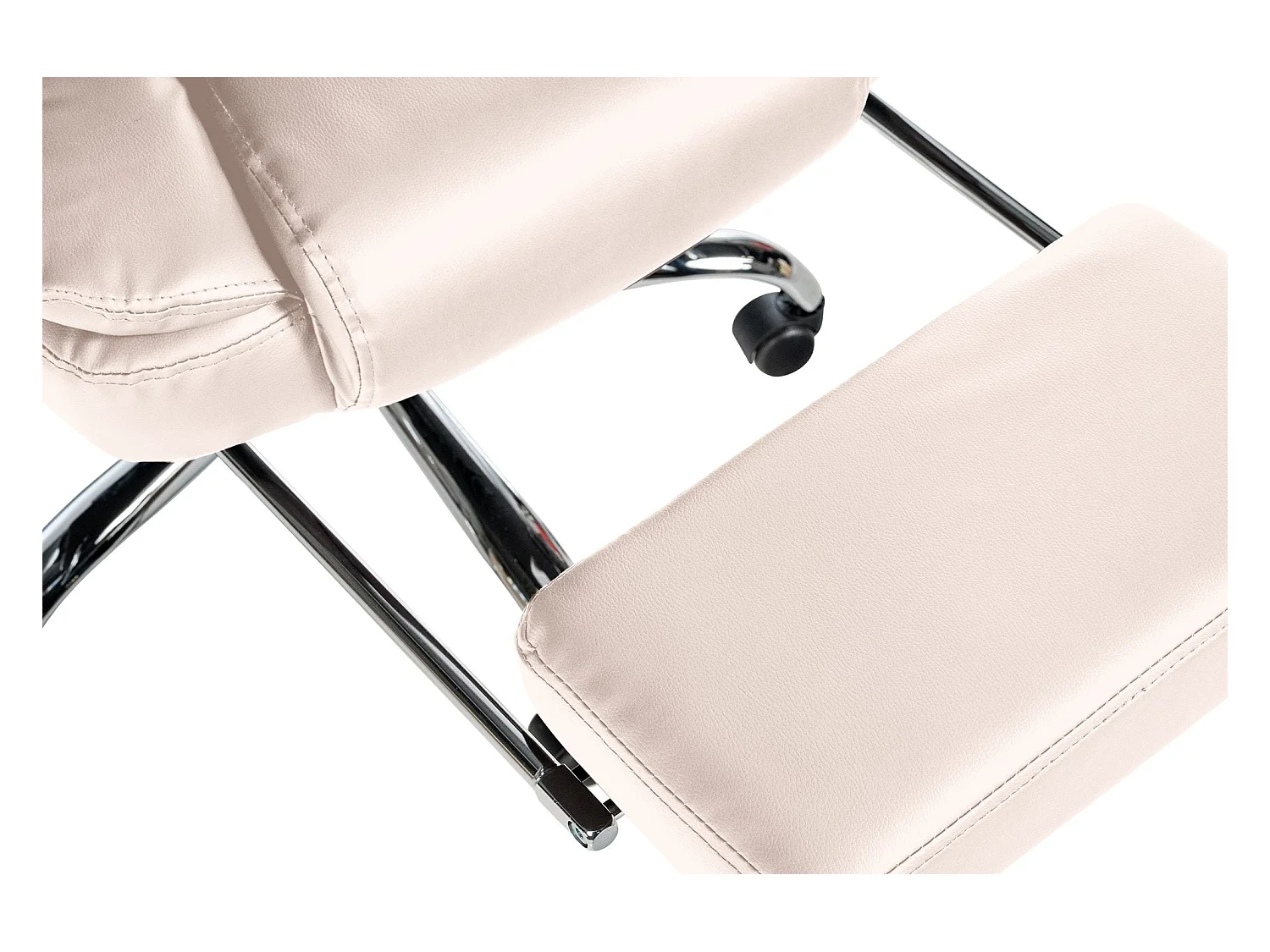 Fauteuil de bureau ergonomique métal crème 67 x 68 x 115 cm 10_0002566