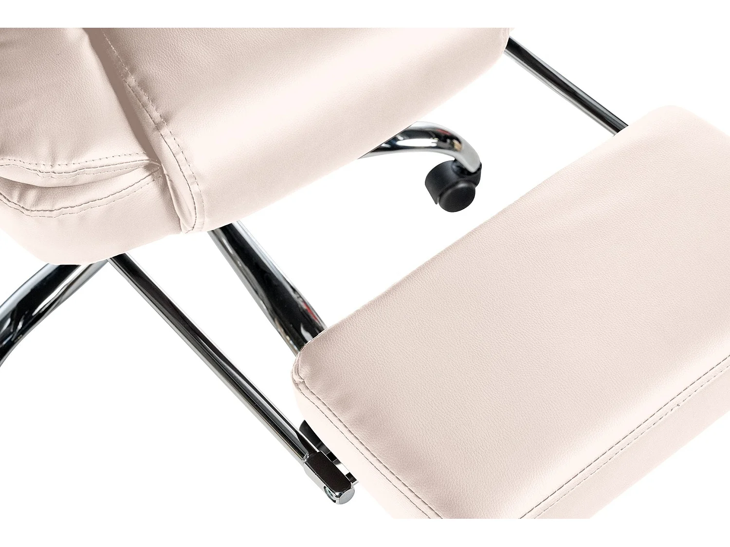 Fauteuil de bureau ergonomique métal crème 67 x 68 x 115 cm 10_0002566