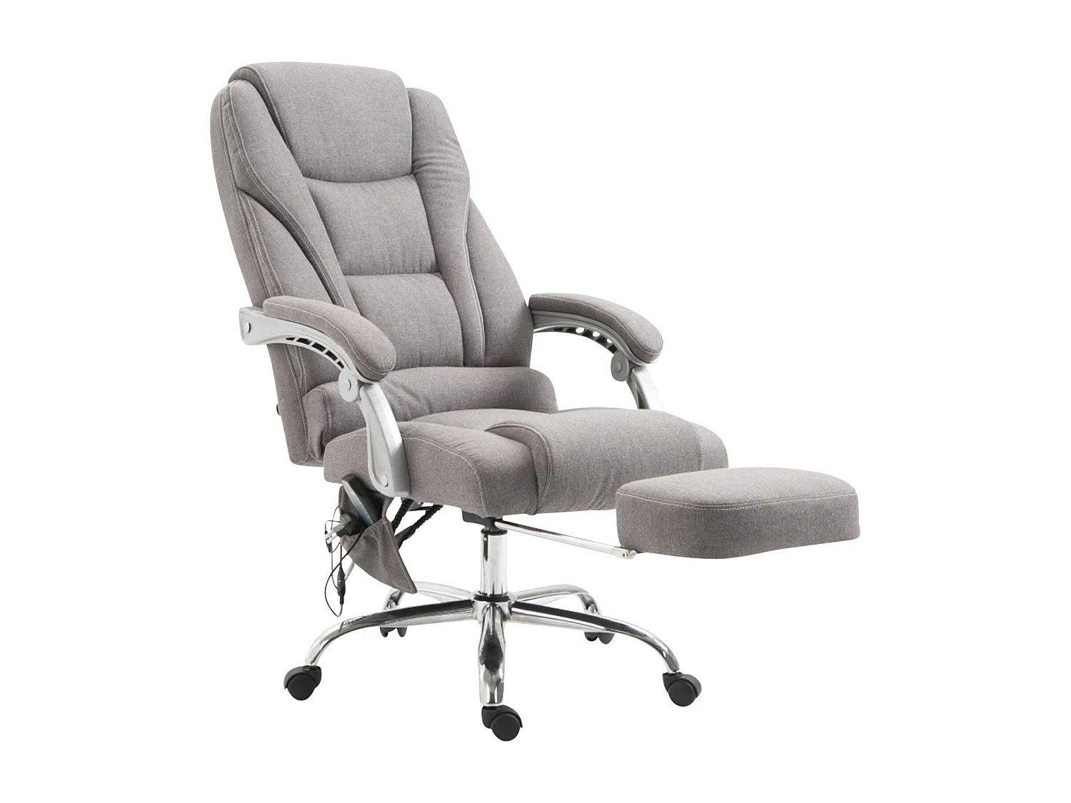 Fauteuil de bureau avec tissu grise 68 x 64 x 118 cm 10_0002591