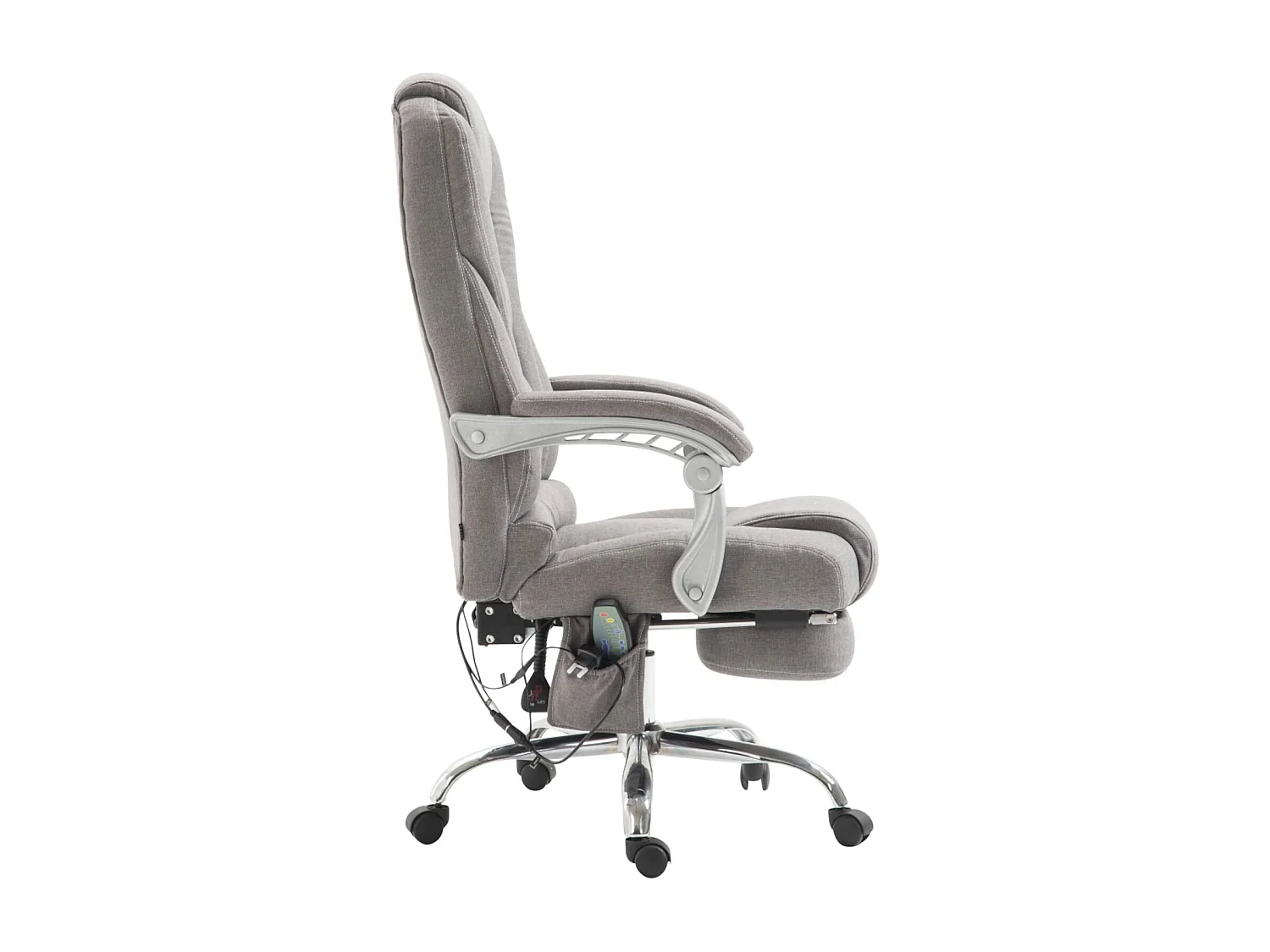 Fauteuil de bureau avec tissu grise 68 x 64 x 118 cm 10_0002591