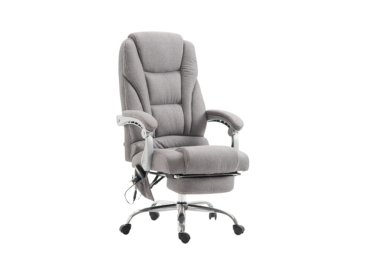 Fauteuil de bureau avec tissu grise 68 x 64 x 118 cm 10_0002591