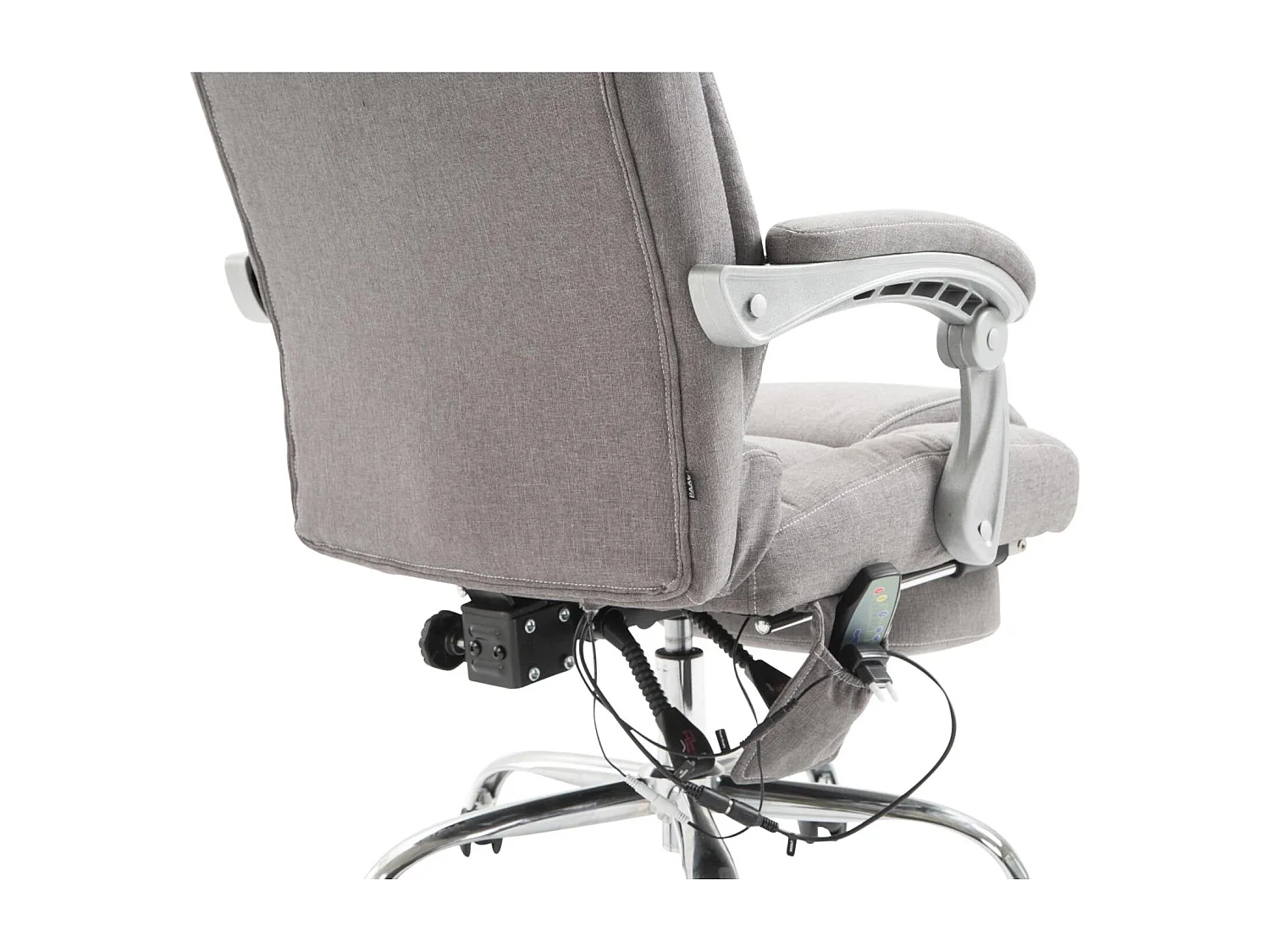 Fauteuil de bureau avec tissu grise 68 x 64 x 118 cm 10_0002591