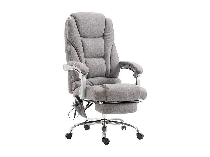 Fauteuil de bureau avec tissu grise 68 x 64 x 118 cm 10_0002591