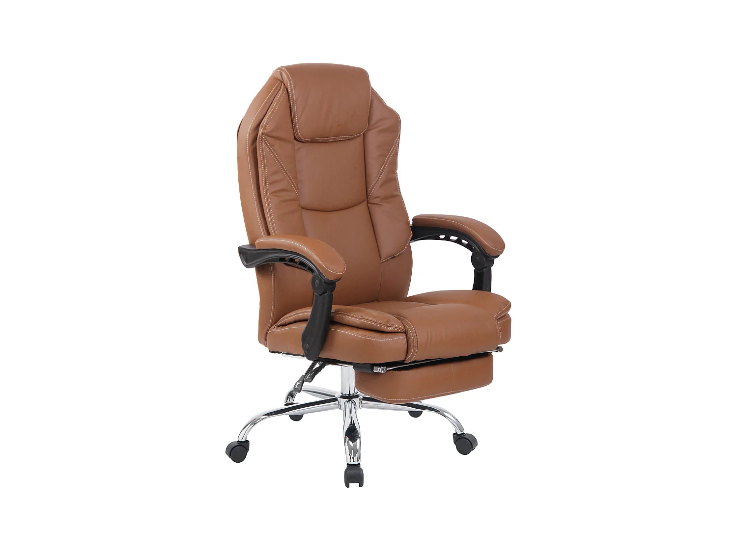 Fauteuil de bureau sur métal marron 67 x 64 x 114 cm 10_0002436