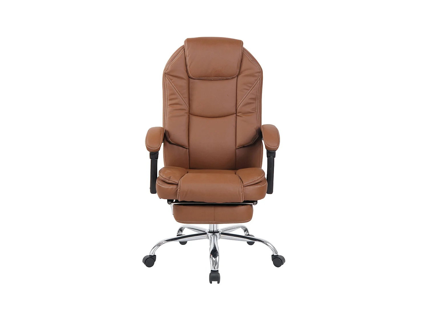 Fauteuil de bureau sur métal marron 67 x 64 x 114 cm 10_0002436