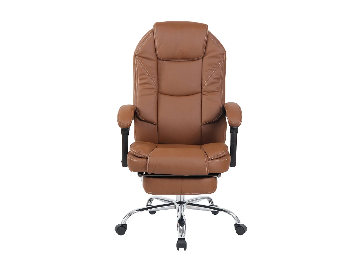 Fauteuil de bureau sur métal marron 67 x 64 x 114 cm 10_0002436