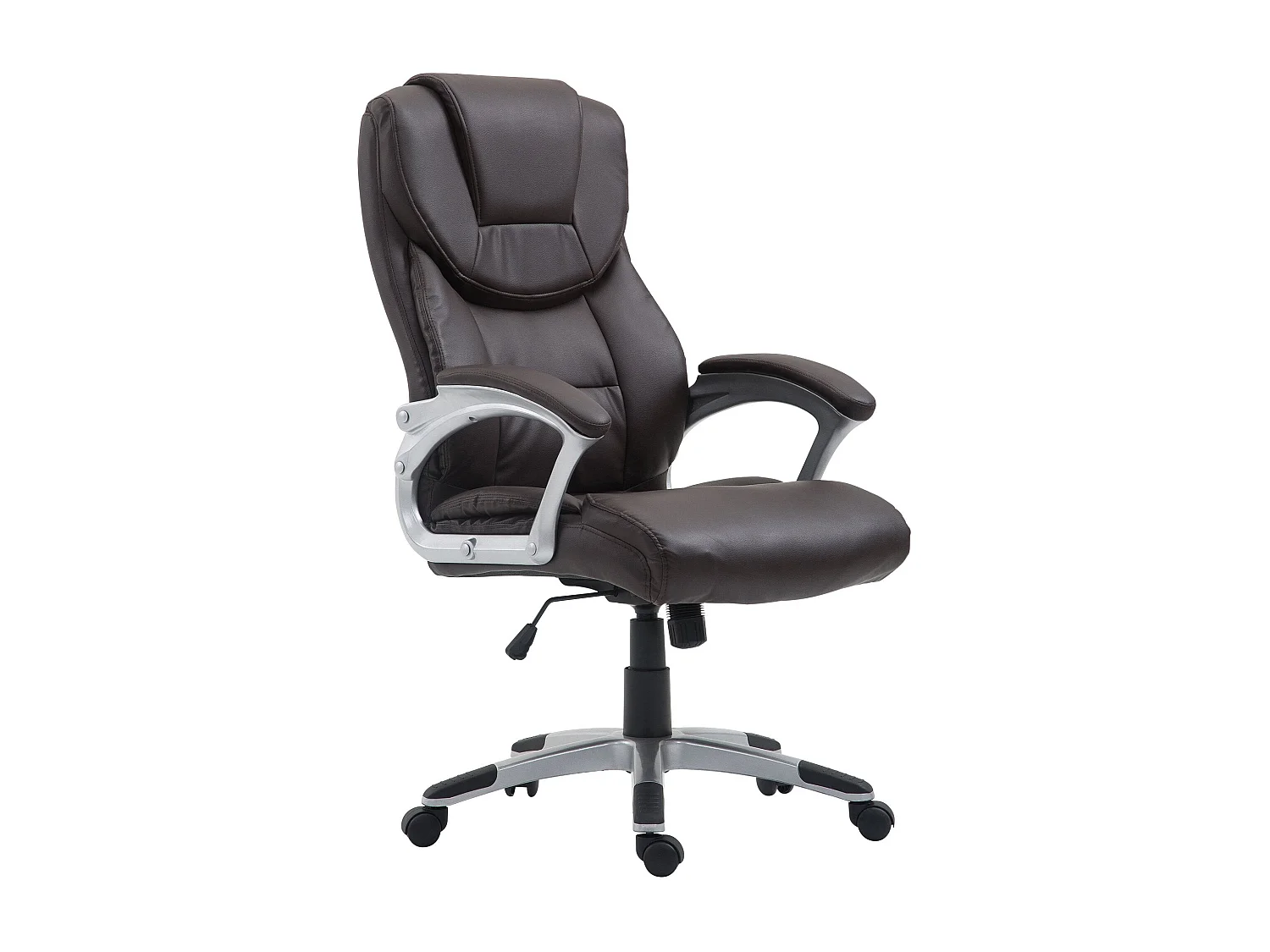 Fauteuil de bureau sur PVC marron 65 x 73 x 109 cm 10_0002650