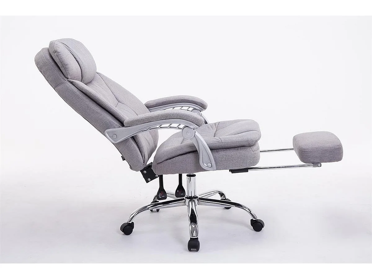 Fauteuil de bureau sur tissu grise 67 x 67 x 112 cm 10_0002783