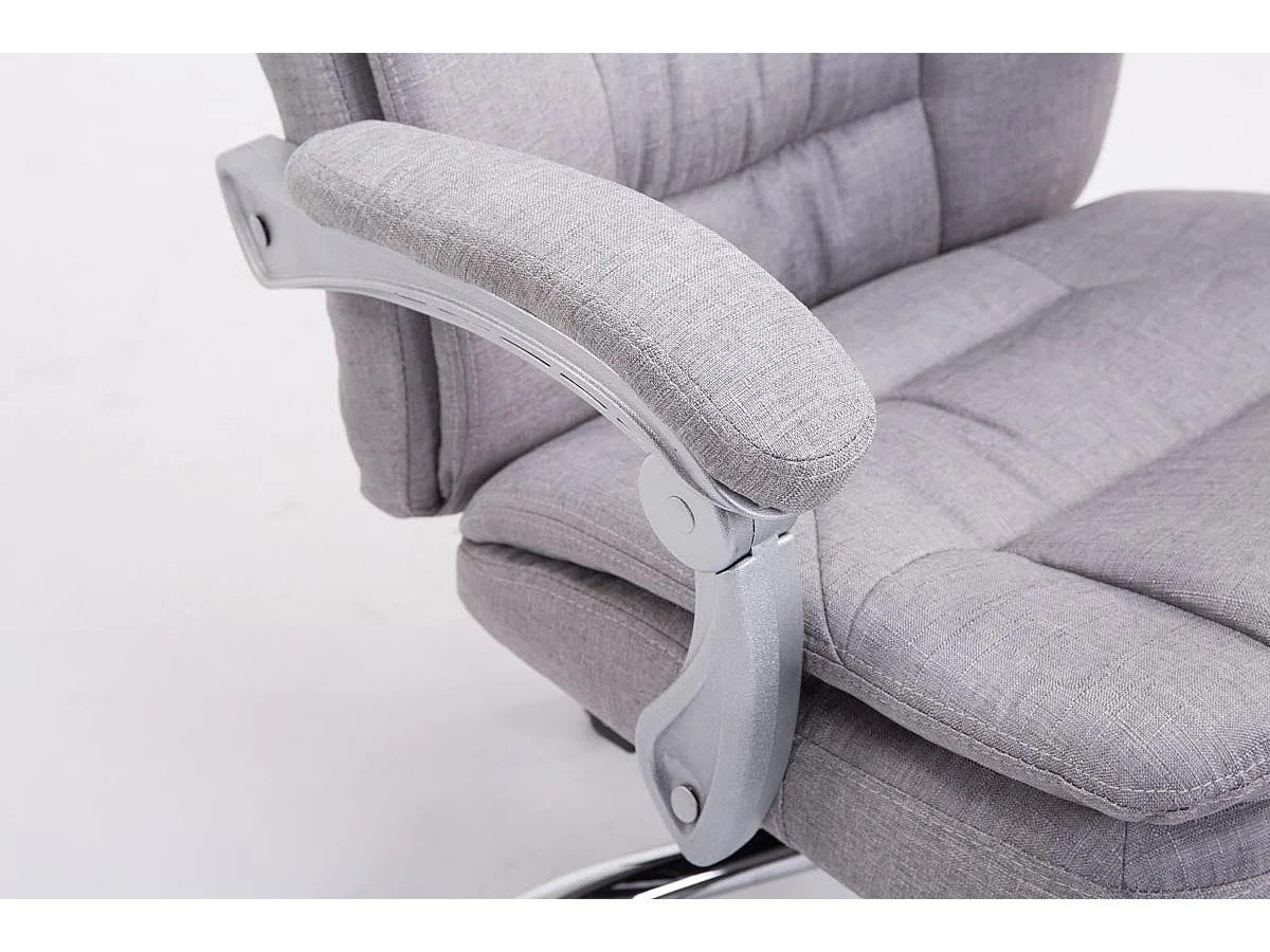 Fauteuil de bureau sur tissu grise 67 x 67 x 112 cm 10_0002783