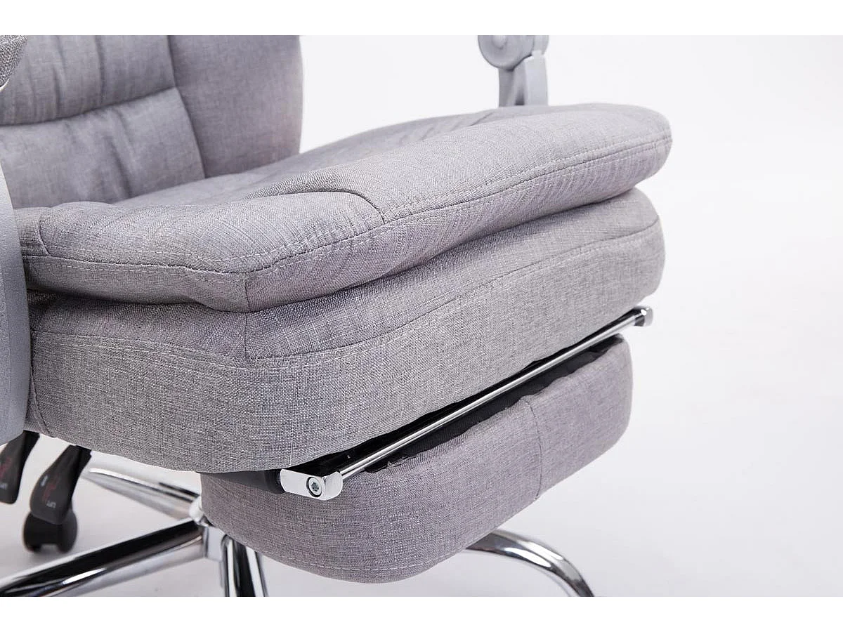 Fauteuil de bureau sur tissu grise 67 x 67 x 112 cm 10_0002783