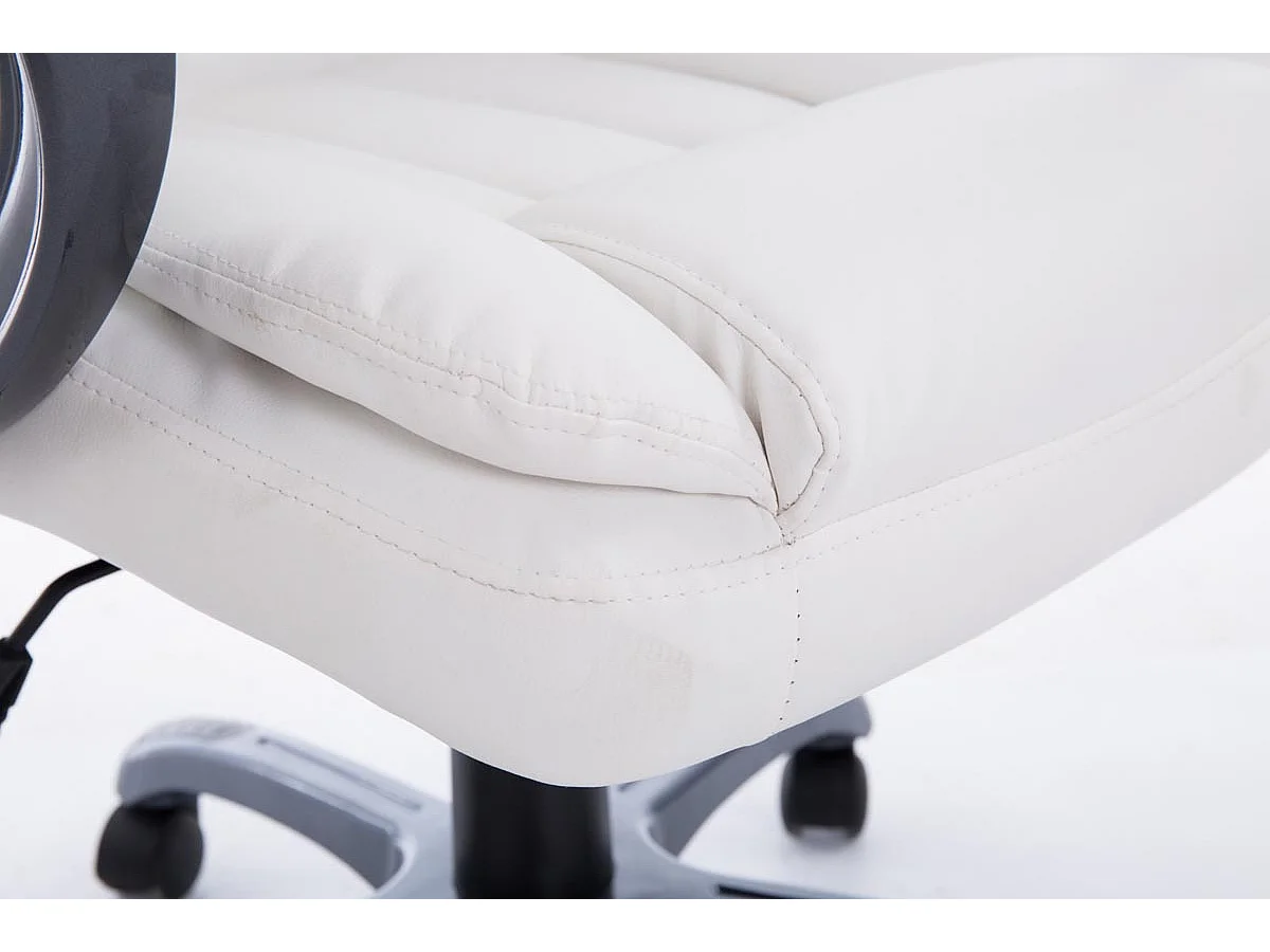 Fauteuil de bureau sur métal blanche 65 x 73 x 114 cm 10_0002388