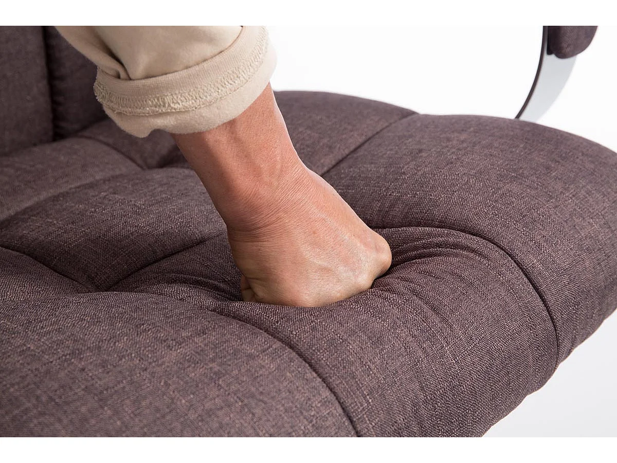 Fauteuil de bureau sur métal marron 54 x 51 x 105 cm 10_0002548