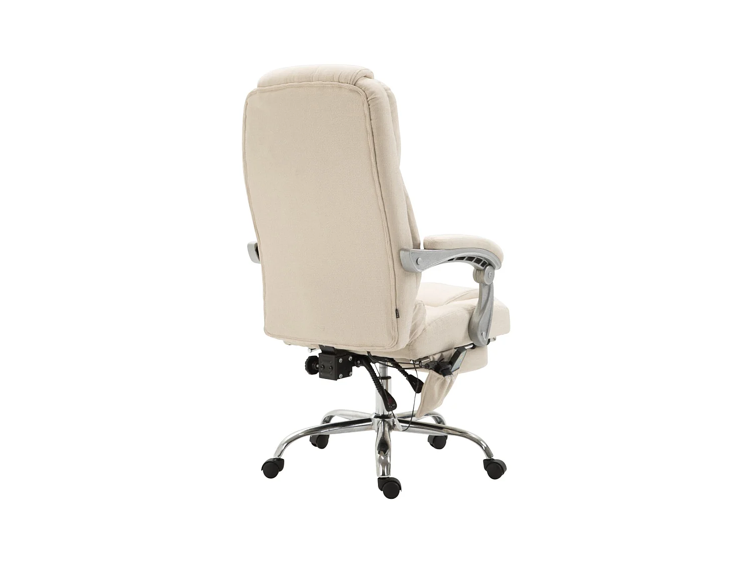 Fauteuil de bureau avec tissu crème 68 x 64 x 118 cm 10_0002590