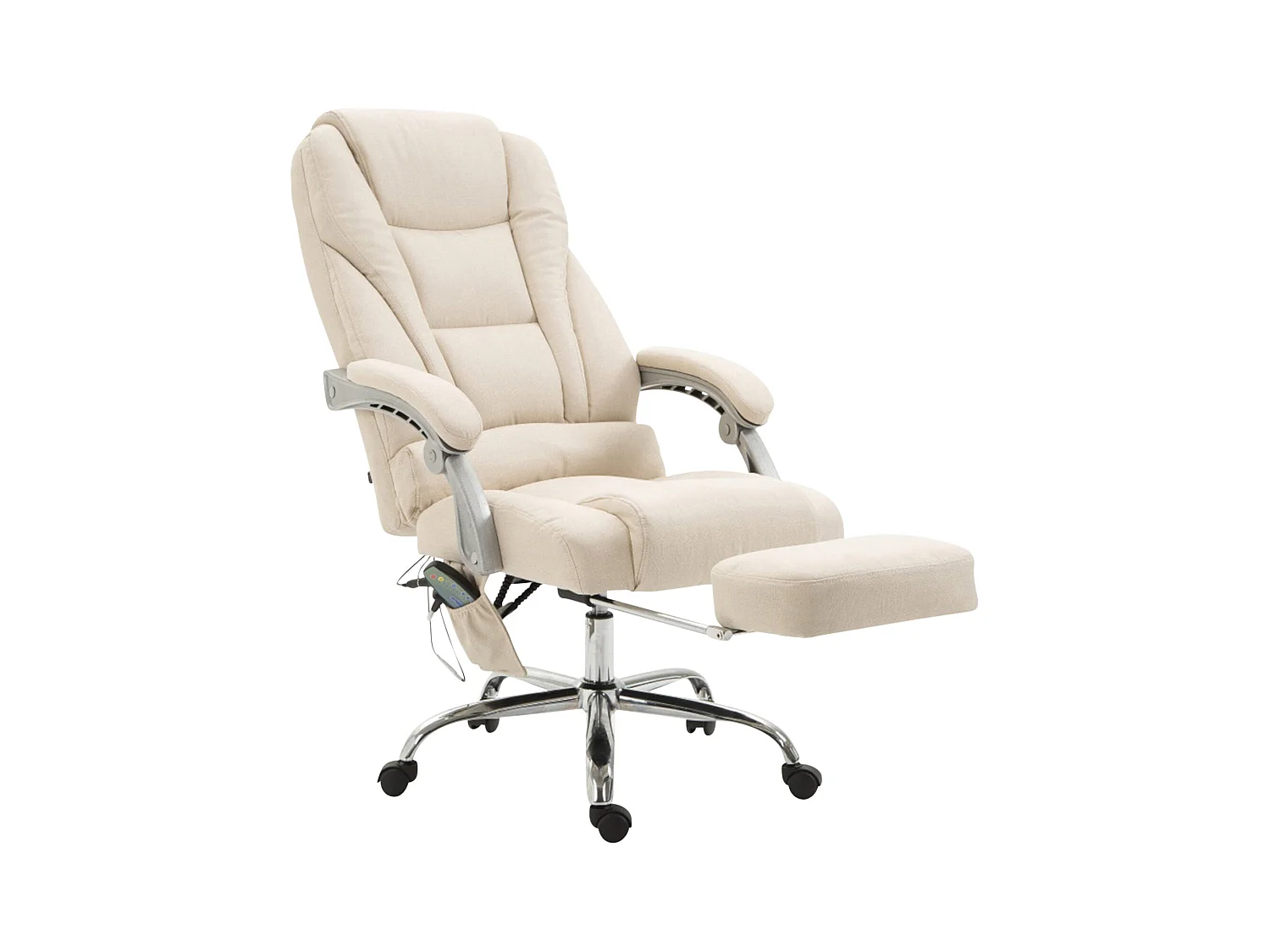 Fauteuil de bureau avec tissu crème 68 x 64 x 118 cm 10_0002590