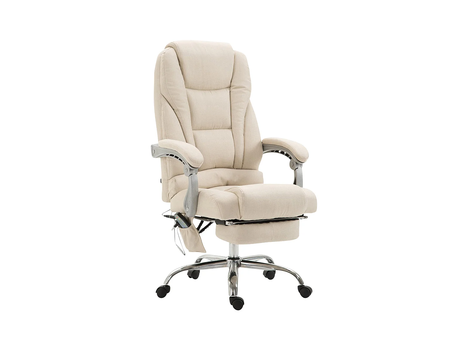 Fauteuil de bureau avec tissu crème 68 x 64 x 118 cm 10_0002590