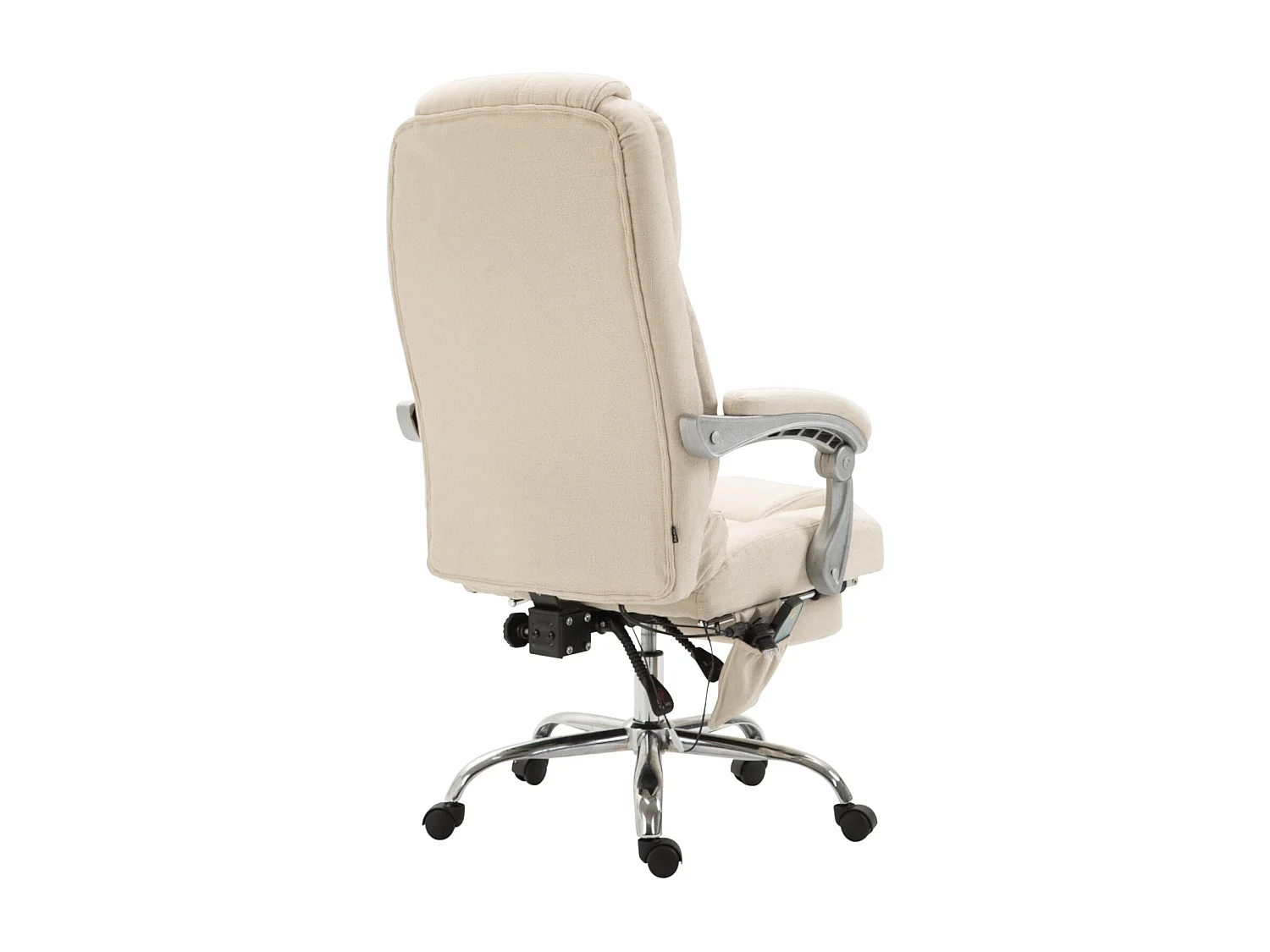 Fauteuil de bureau avec tissu crème 68 x 64 x 118 cm 10_0002590