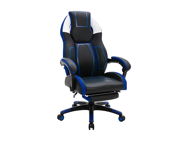 Fauteuil de bureau avec PVC bleue 69 x 70.5 x 118 cm 10_0002448